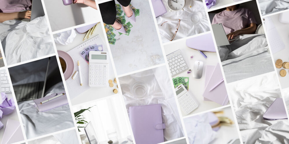 White & Lavender Stock Image Collection