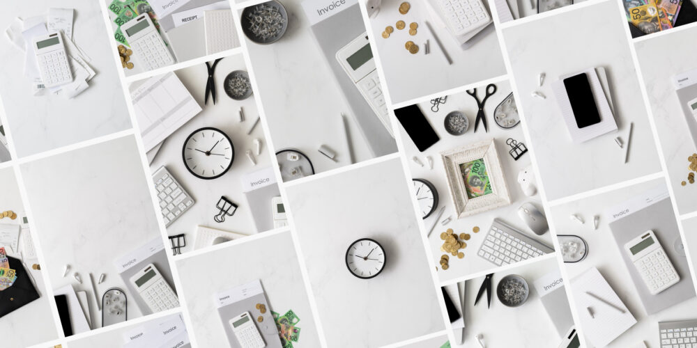 Discover the White Accounting collection from Eliza Stock. Australian currency, calculators, and more in stunning flatlays – perfect for finance content! Stock, Images, Photos, Pictures, Money