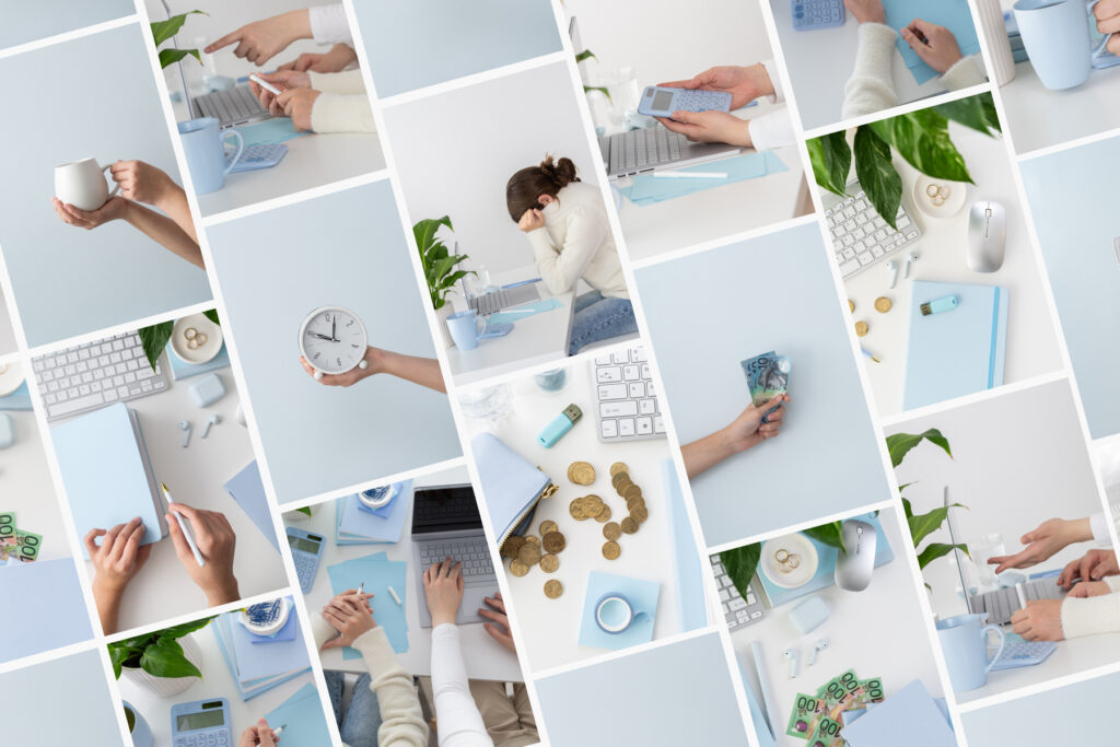 Discover Our New Powder Blue Collection: Where Calm Meets Productivity - Eliza Stock Images